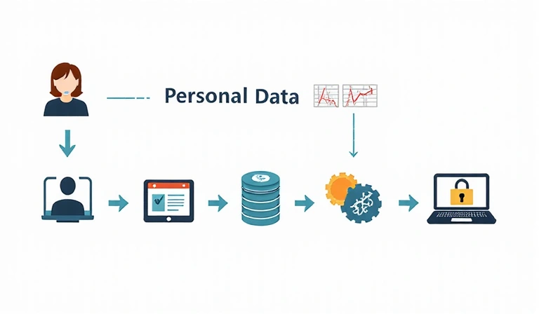 Diagramă flux de date personale online